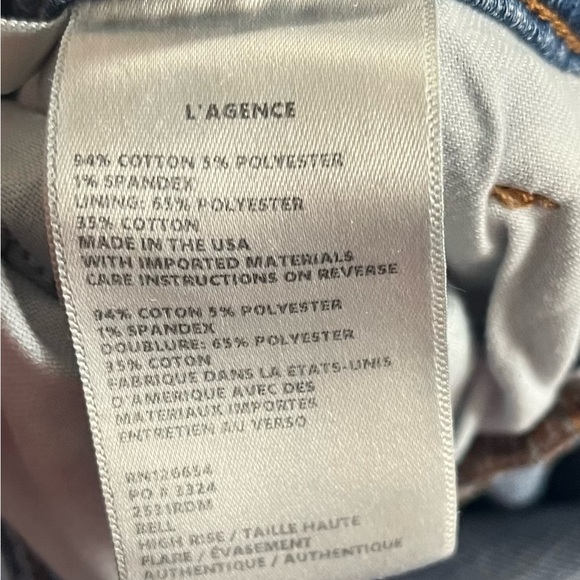 Ladies L’Agence Flare Medium Wash Jeans Size 31 - Picture 6 of 7